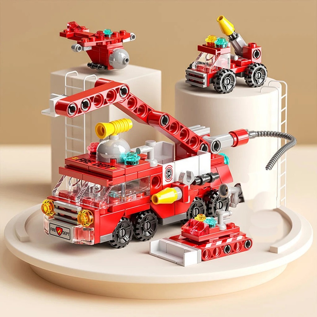 [ดี] QunFei Fire Brigade 6in1 Block Bricks 142 PCS - 5038-7