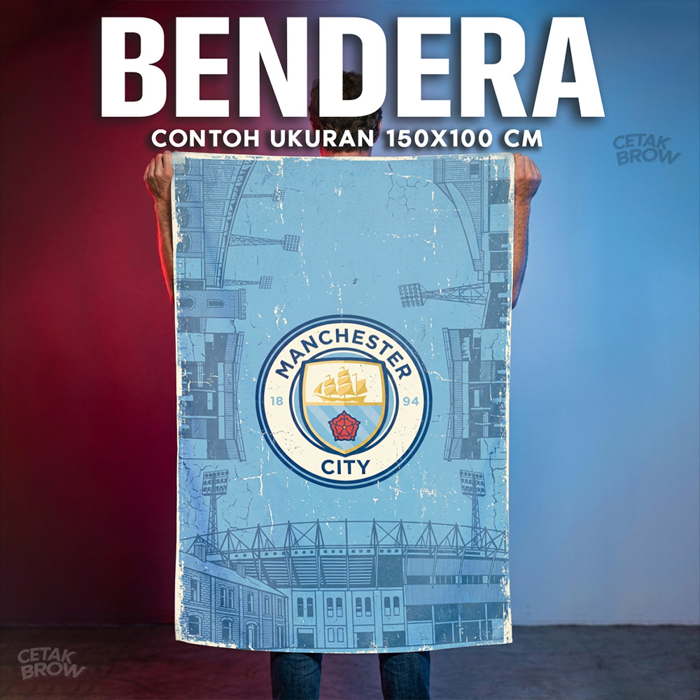 Man City Man City Flag สโมสรฟุตบอลอังกฤษพรีเมียร์ลีกฟุตบอลพัดลมผู้สนับสนุนของขวัญ