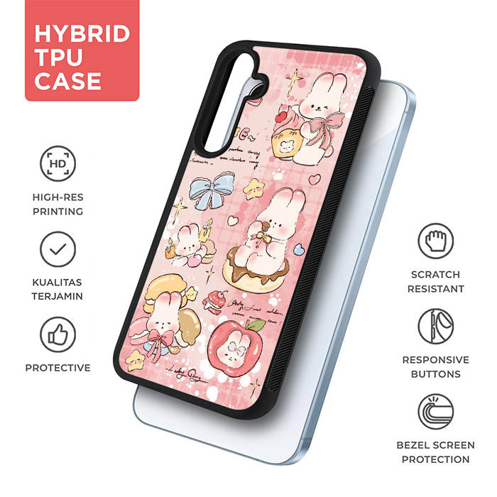 น่ารักกระต่ายขนมรูปแบบAB4729 Softcase Hardcase Samsung Galaxy A17 A07 A56 A55 A36 A35 A15 A16 A25 A2