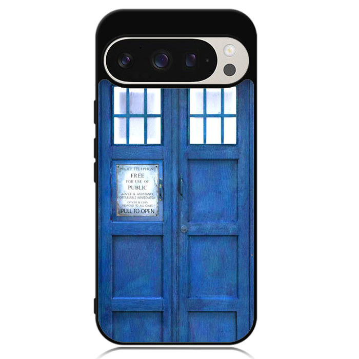 Google Pixel Case 10 9 9A 8 8A 7 7A 6 6A 5 5A Pro XL Blue Police Box Door Case Cover