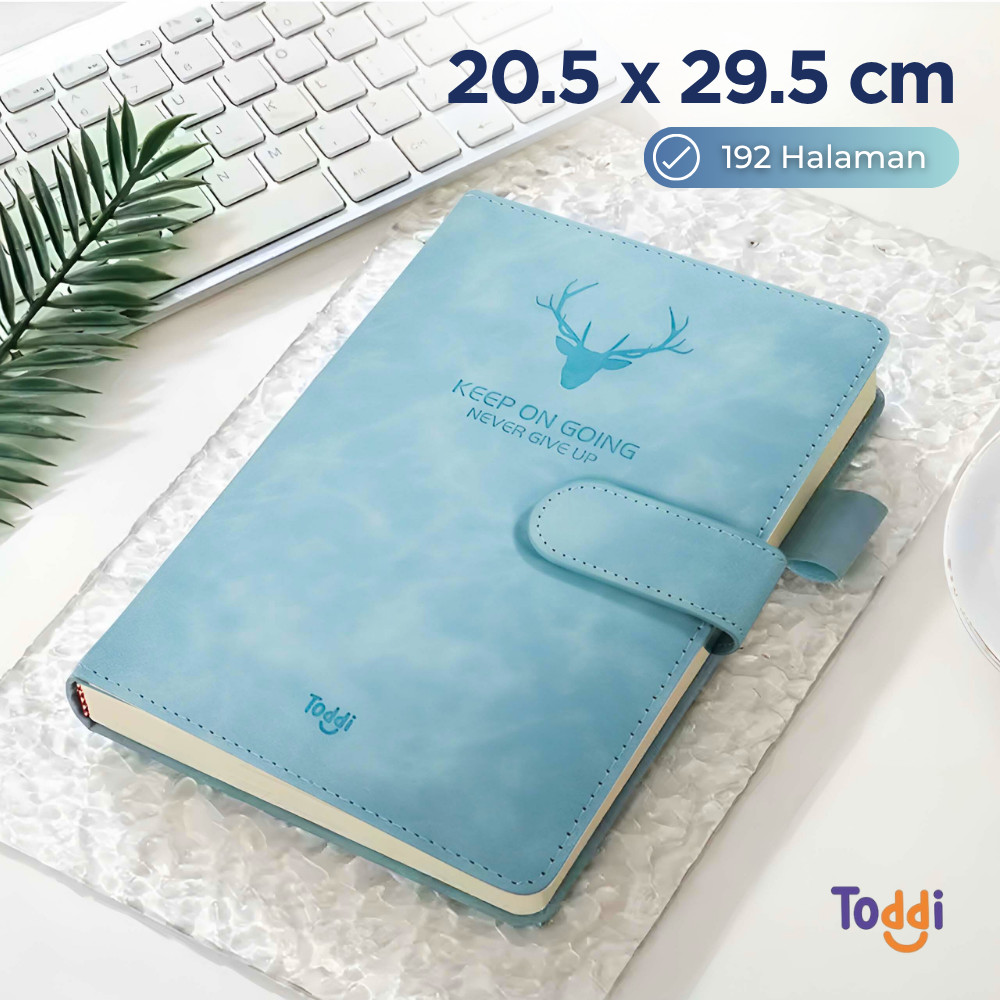 Toddi Daily Notebook Leather Cover Magnetic Buckle Tl4 Baby Blue