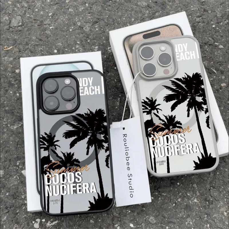 SAMSUNG มะพร้าวต้นไม้สุนทรียศาสตร์แม่เหล็กสําหรับSamsung A07 A17 5G A27 A57 5G A37 A54 A36 S26 Plus 