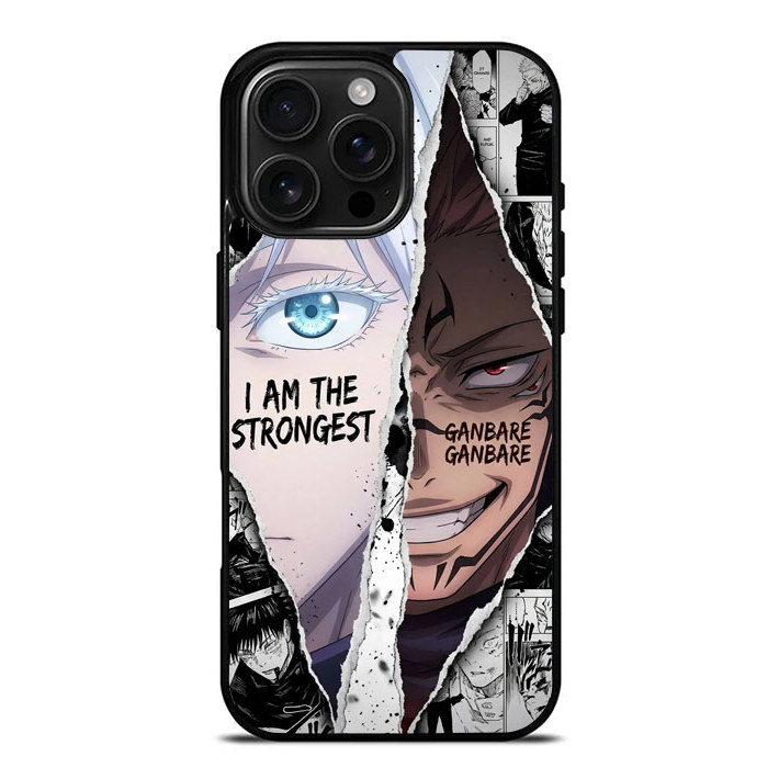 Case Casing Softcase Hybrid iPhone 17 16 15 14 13 12 11 Pro Max Plus Mini Air SE Gojo vs Sukuna Spli