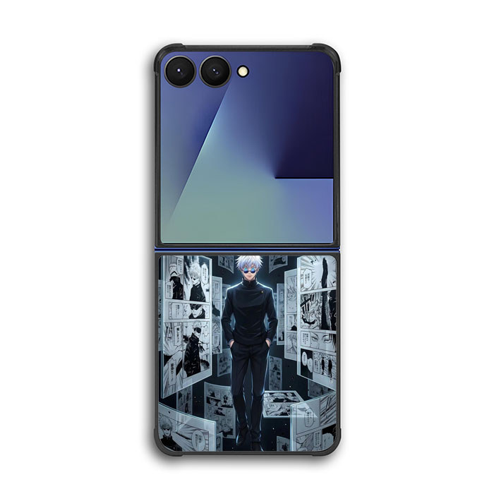 Case Casing Softcase Hybrid Samsung Galaxy Z Flip 7 6 5 4 3 Gojo Floating Manga Panels