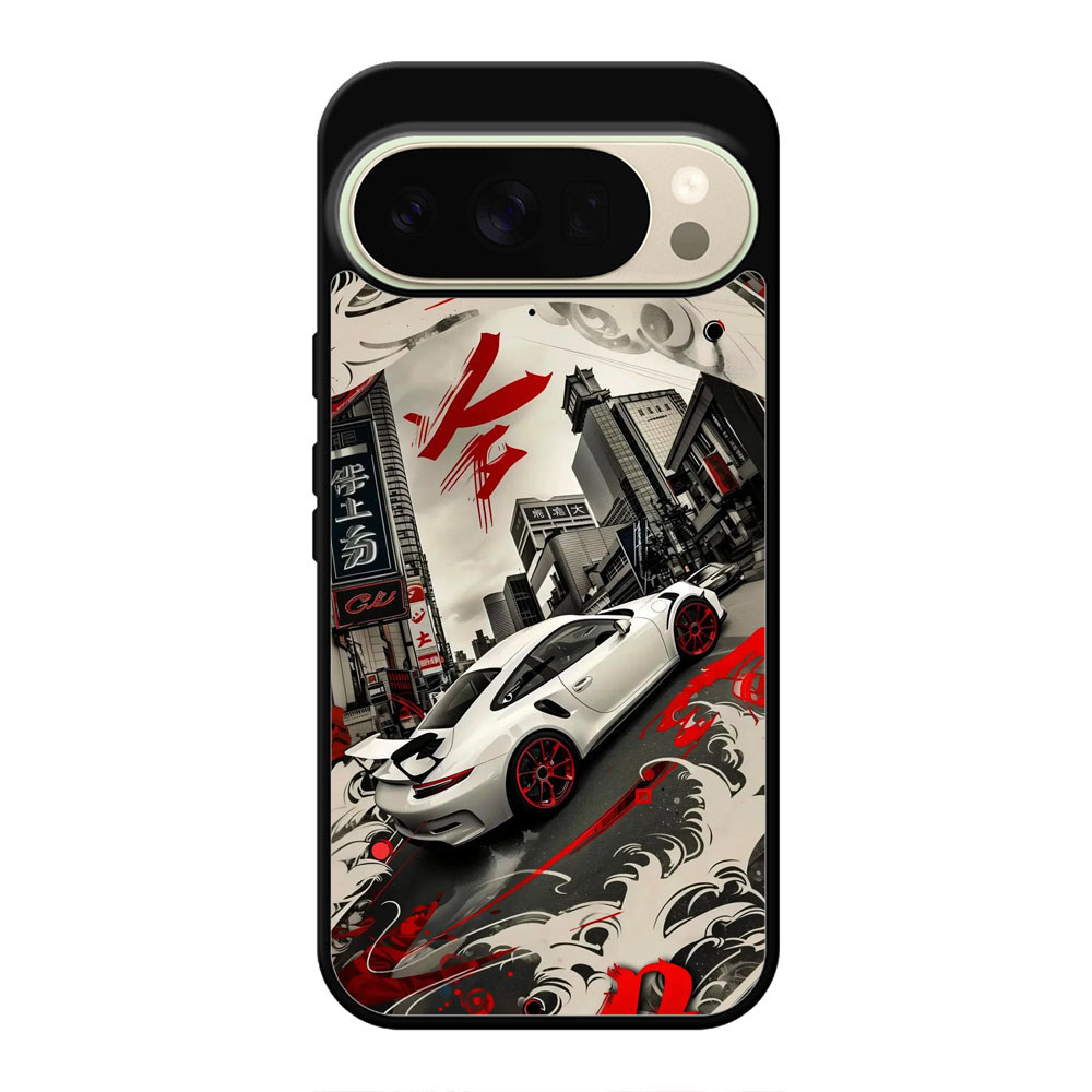 ปลอก HP Hybrid Case Google Pixel 10 9 9A 8 8A 7 7A 6 6A 5 5A 4 4A Pro XL Red Urban Speed Car