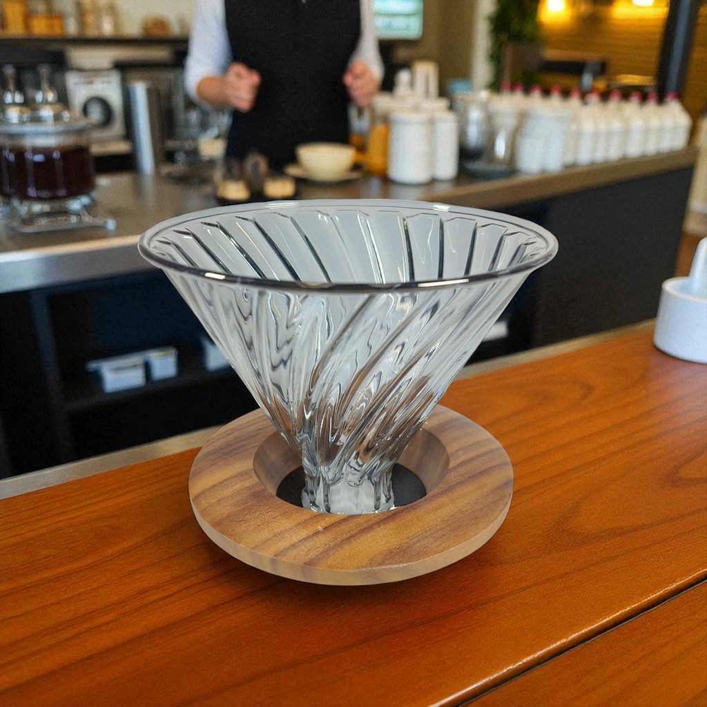 ORIGINAL PORBU V60 Coffee Dripper Manual Glass Coffee Brewing Tool 1-4 Cups - VD-25B