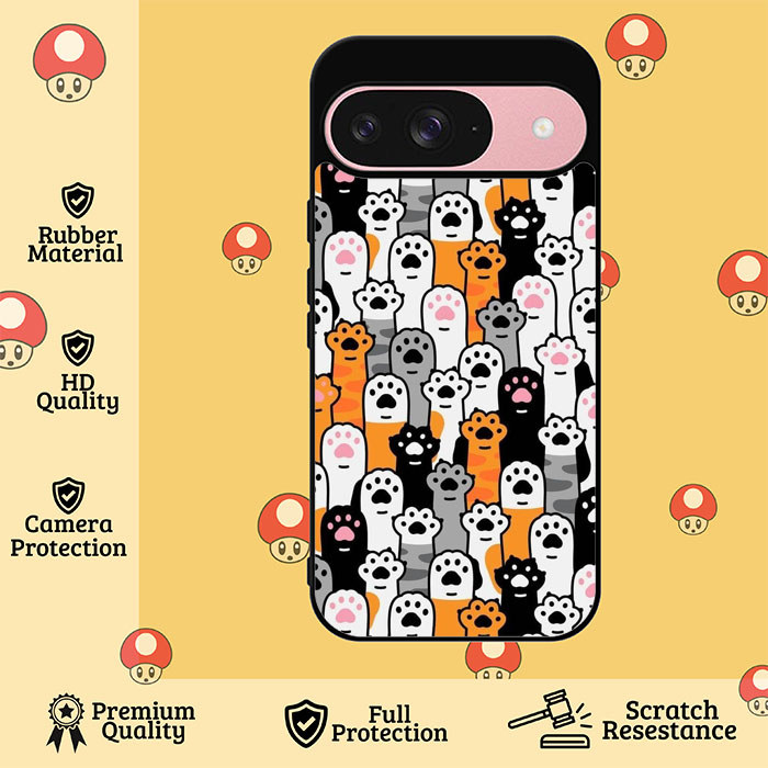 กรณีที่กําหนดเอง Google Pixel 10 9 9A 8 8A 7 7A 6 6A 5 5A 4 4A Pro XL 4G 5G Pastel Cat Parade ZR0087