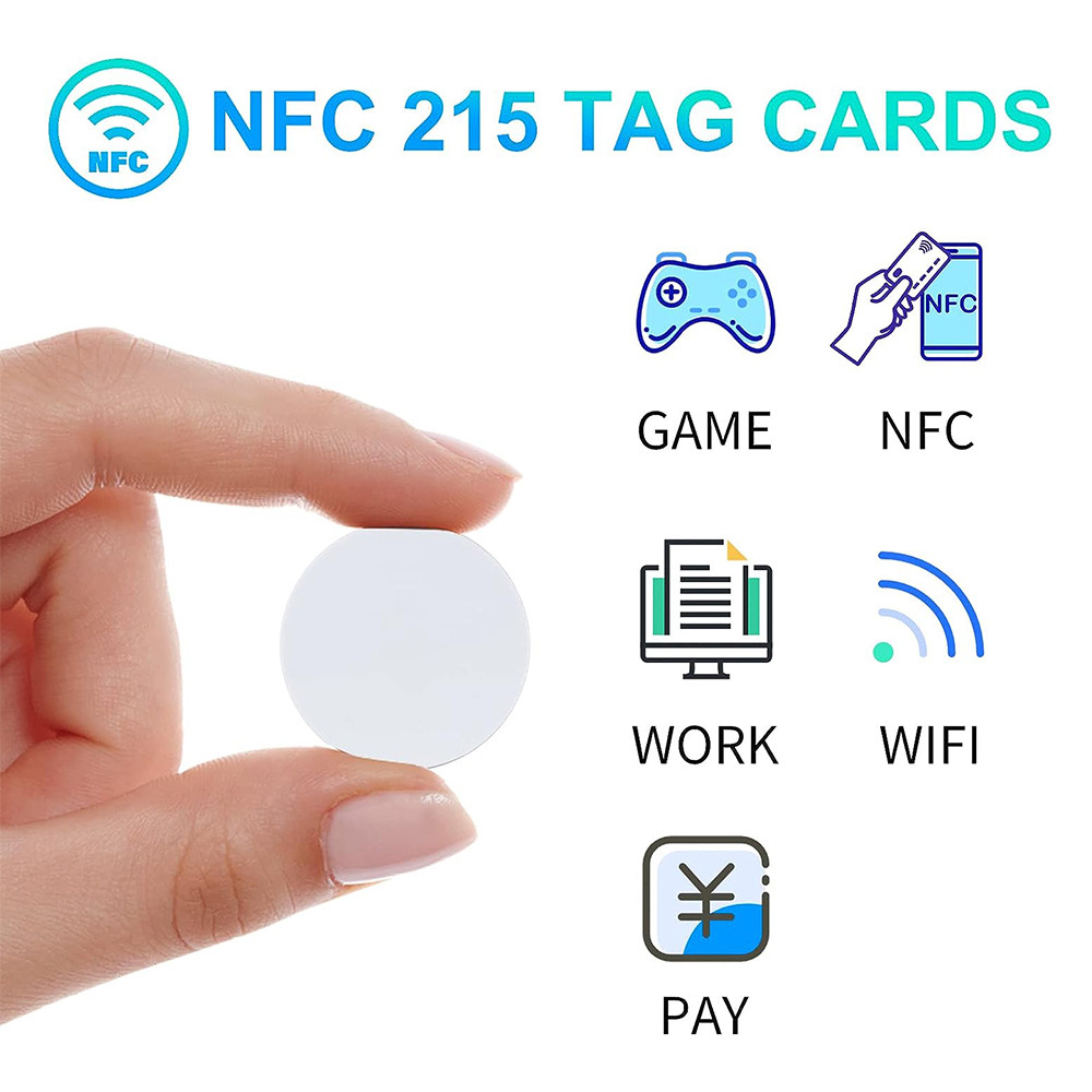 GUGUJI NTag215 NFC Tag Sticker RFID No Glue 25mm 10 PCS - GJ-25