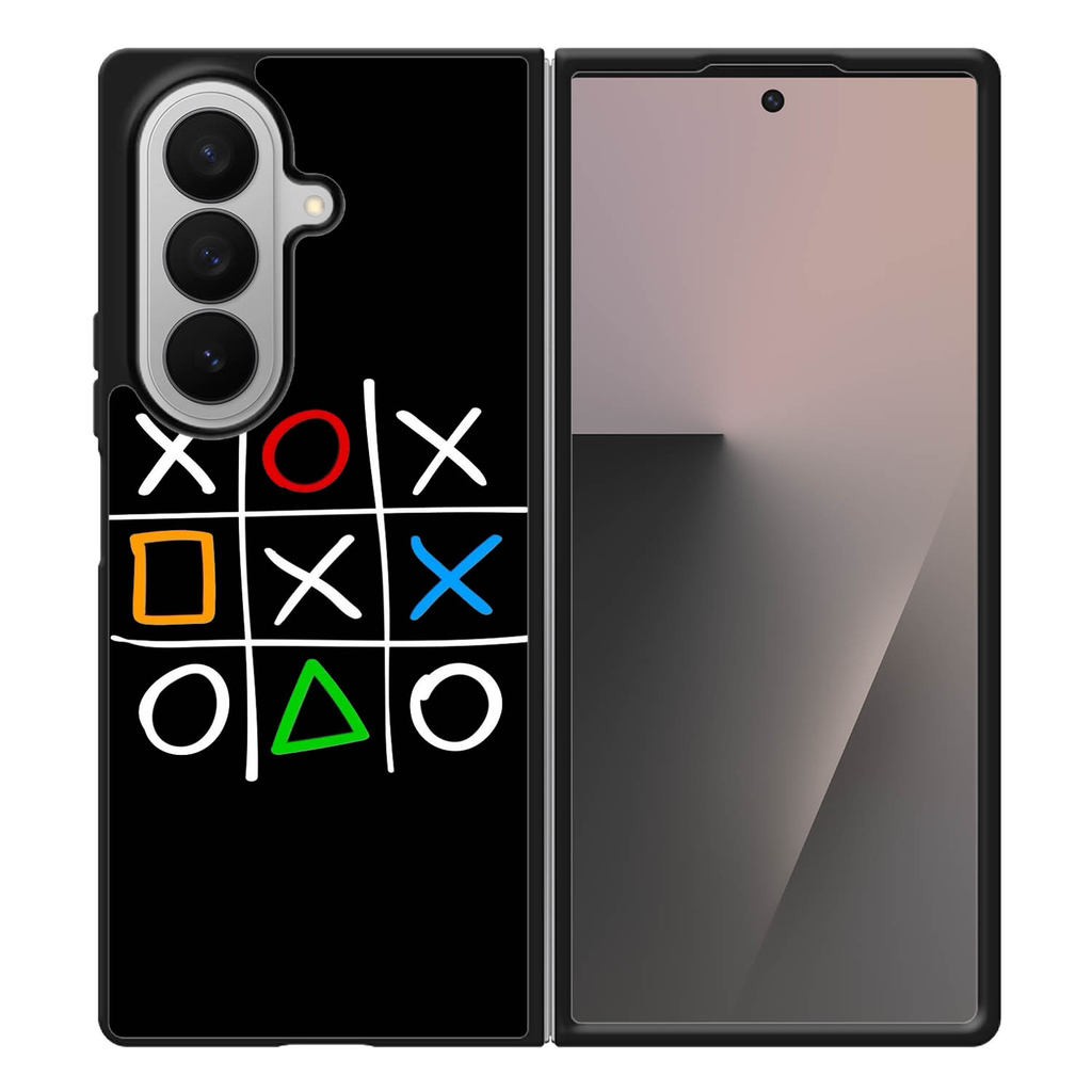 Casing HP Hybrid Case Samsung Galaxy Z Fold 7 6 5 4 3 FE 5G Game Over Grid