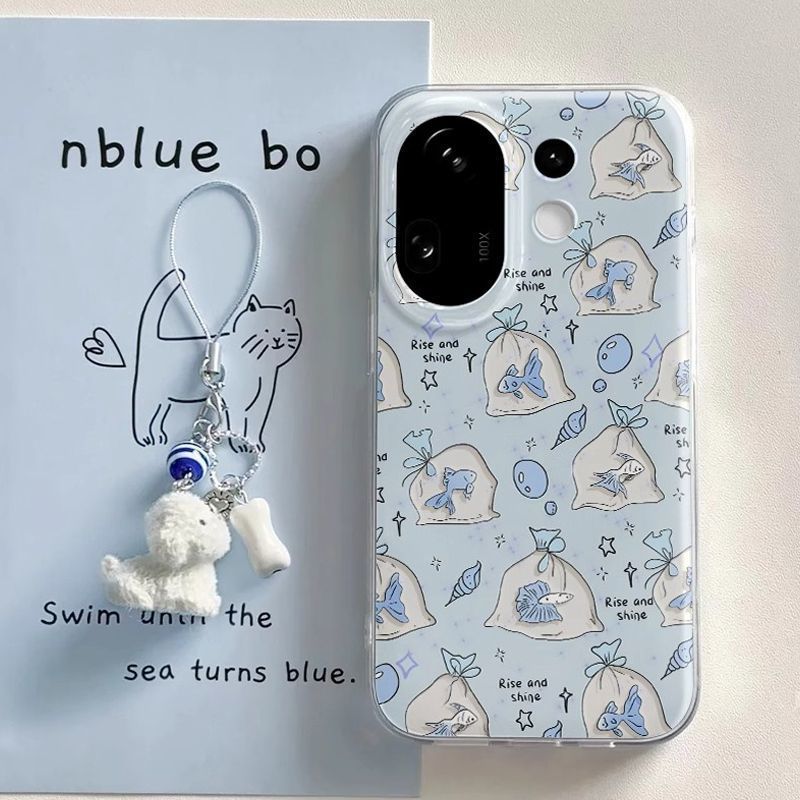 Creative Graffiti ปลาขนาดเล็กปลอก Hp Vivo Y19S Pro Y400 V60 Lite Y21D V50 Iqoo Z10 Lite Iqoo Z10R 5G