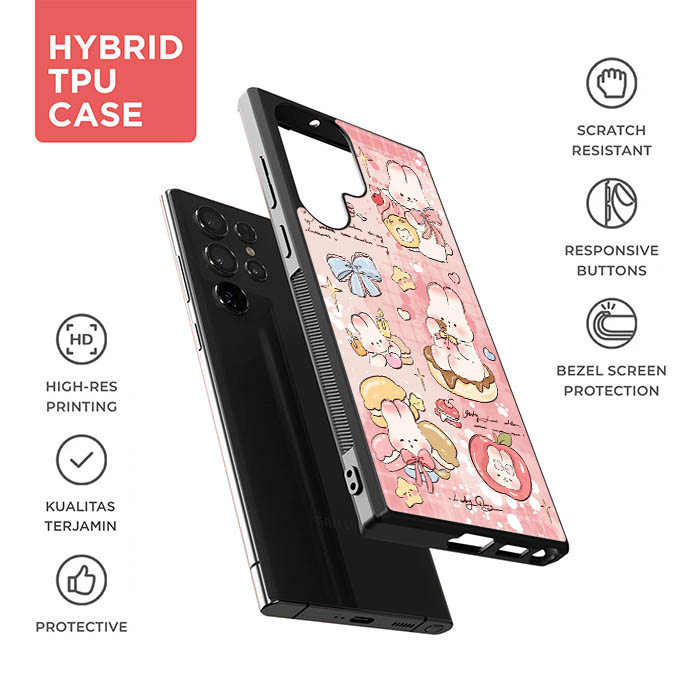 รูปแบบขนมกระต่ายน่ารัก AB4729 Softcase Hardcase Samsung Galaxy S25 S24 S23 S22 S21 S20 S10 Ultra Plu