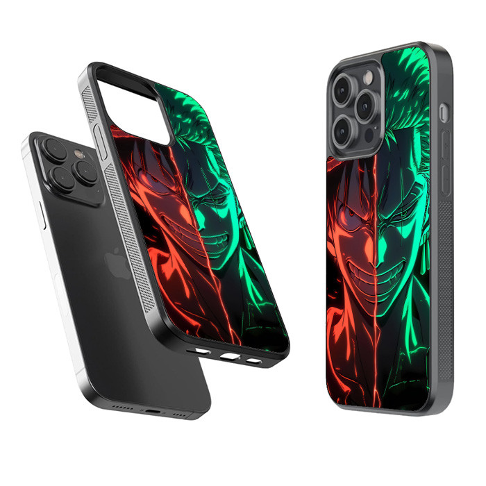 เคสไฮบริด iPhone 17 16 15 14 13 12 11 Pro Max Mini Plus Dual Luffy vs Zoro DC230