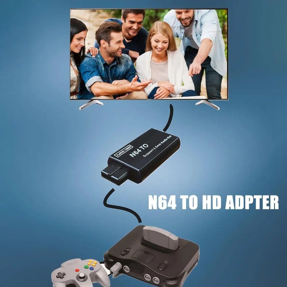 DISOUR ADAPTER N64 TO HDMI CONVERTER NES NGC 3.5MM AUDIO 1080P - DS-64