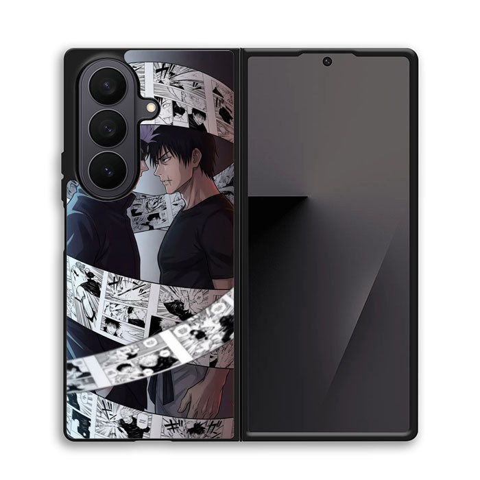 Case Casing Softcase Hybrid Samsung Galaxy Z Fold 7 6 5 4 3 SE Gojo vs Tojiro Faceoff