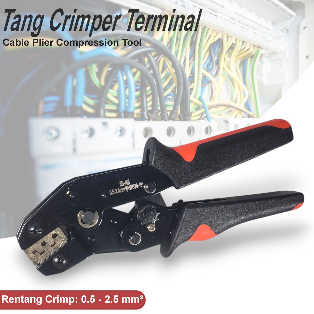 CINLINELE Crimper Terminal Cable Plier เครื่องมือบีบอัด - SN-48B