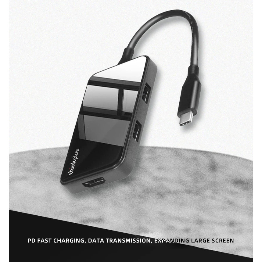 อะแดปเตอร์ฮับ USB Lenovo Thinkplus 5in1 Type C 3.0 HDMI 4K - TPH-05