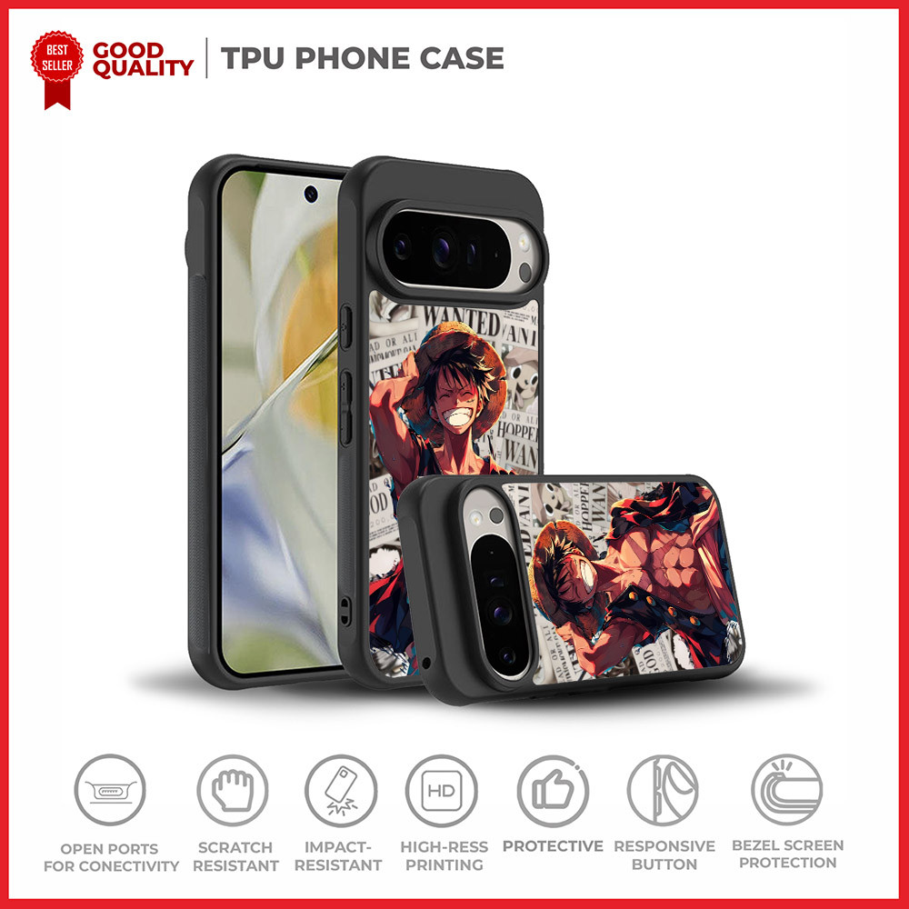 เคสปลอก Google Pixel 10 9 8 7 6 5 A Pro XL พับ Monkey D Luffy AH0506 Custom N6