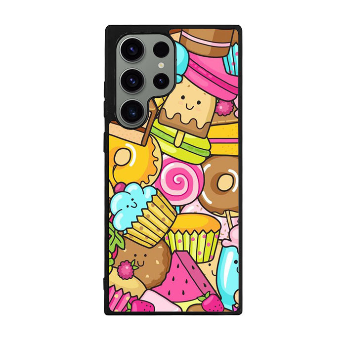 Samsung Galaxy S25 S24 S23 S22 S21 S20 S10 Note 20 10 Ultra Plus FE Lite 5G เคสลายขนมหวานน่ารัก