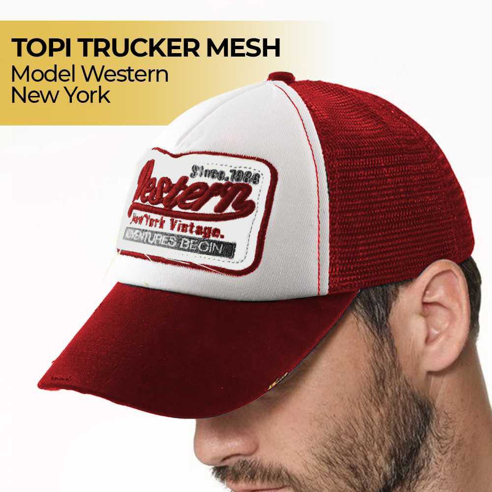 FLB Western New York Vintage Mesh Trucker Hat - F207