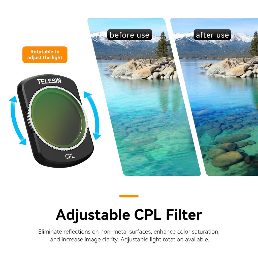 TELESIN Filter CPL Magnetic Camera Lens Multi Dimming DJI Pocket 3 - S5-FLT-31-DJ