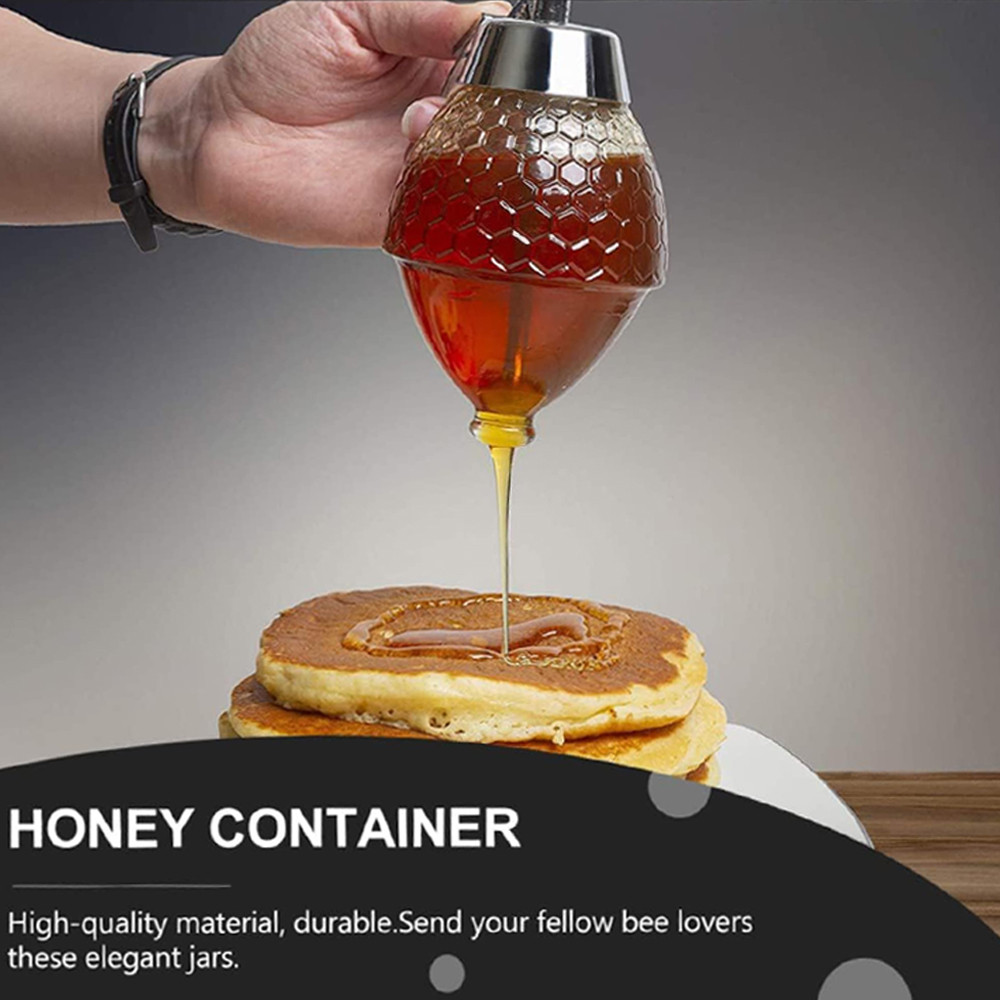 HILIFE โถจ่ายน้ําผึ้ง ขวดน้ําเชื่อมน้ําผึ้งอเนกประสงค์ 200ml - H1742