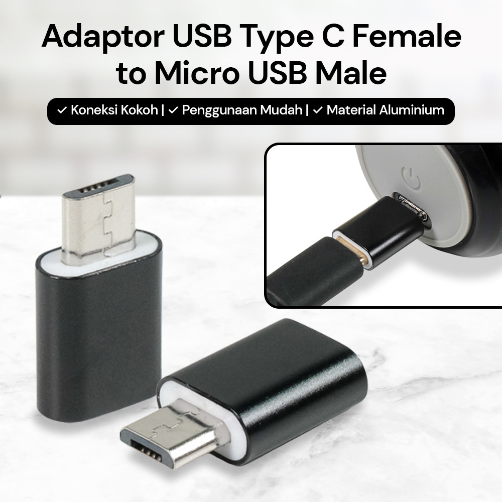 GadgetZone Store | อะแดปเตอร์ JUMIA OTG USB Type C Female to Micro USB Male Aluminium - JM40 |