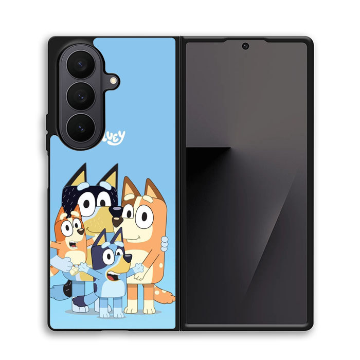 เคสไฮบริดแบบกําหนดเองสําหรับ Samsung Galaxy Z Fold 7 6 5 4 3 Family Fun Pup RA0027