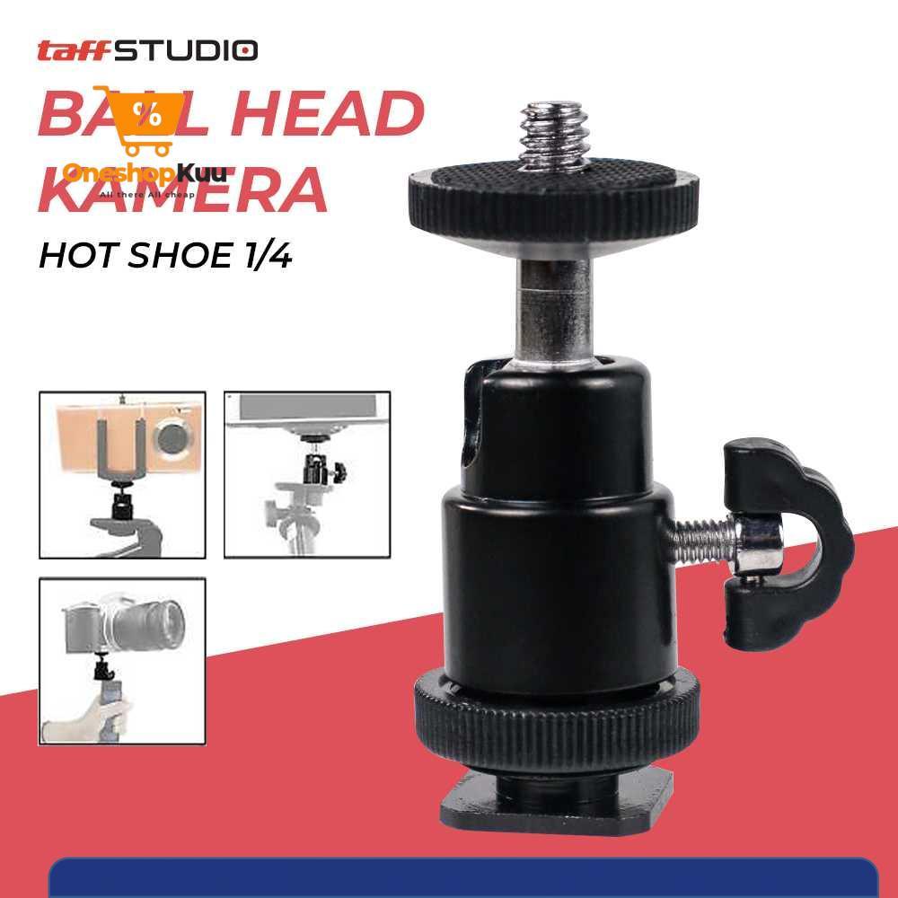 TaffSTUDIO หัวบอลกล้องรองเท้าร้อนขนาด 1/4 นิ้วสากล - QM3621