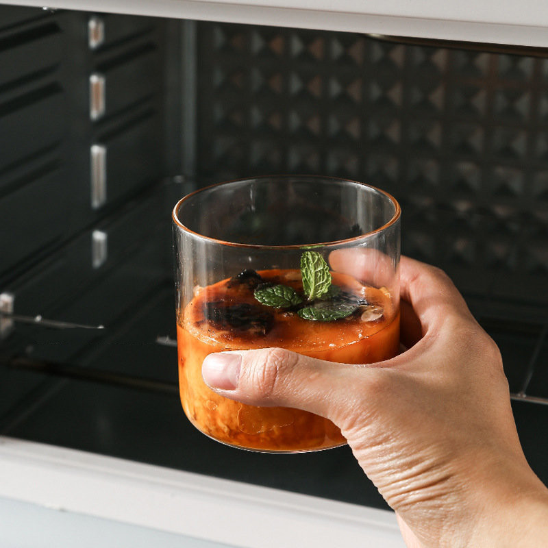 Tinyi Aesthetic Glass Cup Dirty Latte Pudding Ice Cream แก้วขนมหวาน 335ml T 350 โปร่งใส