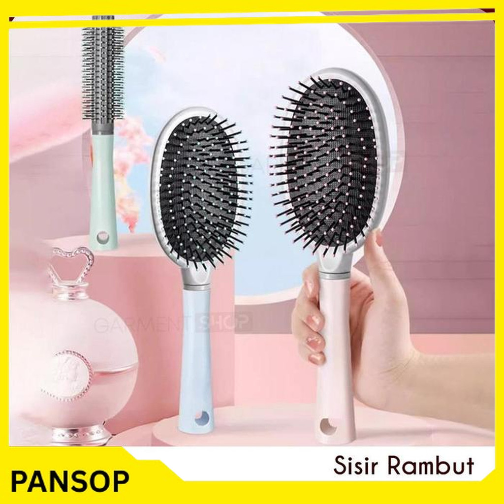 ขนาดใหญ่ผู้หญิงหวีผม ANTI-TANGLE CUSHION COMB WET แปรง OVAL ROLL HEAD MASSAGE ผมสไตล์ SALON RESISTAN