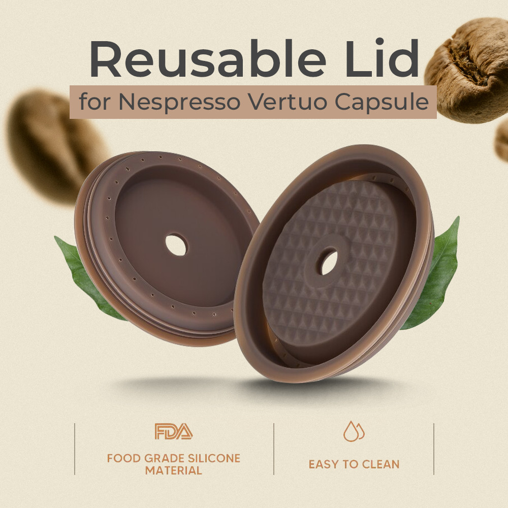 ORI iCafilas Coffee Capsule Lid ฝาปิดแบบใช้ซ้ําได้สําหรับ Nespresso Vertuo Capsule - I404ML