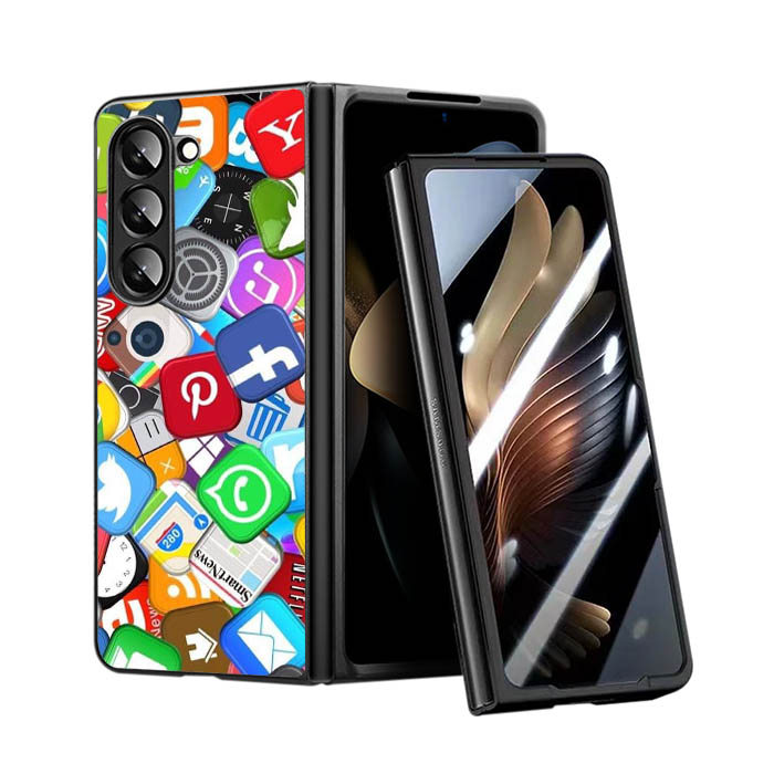 เคส Samsung Galaxy Z Fold 7 6 5 4 3 SE สีสัน App Icon Collage