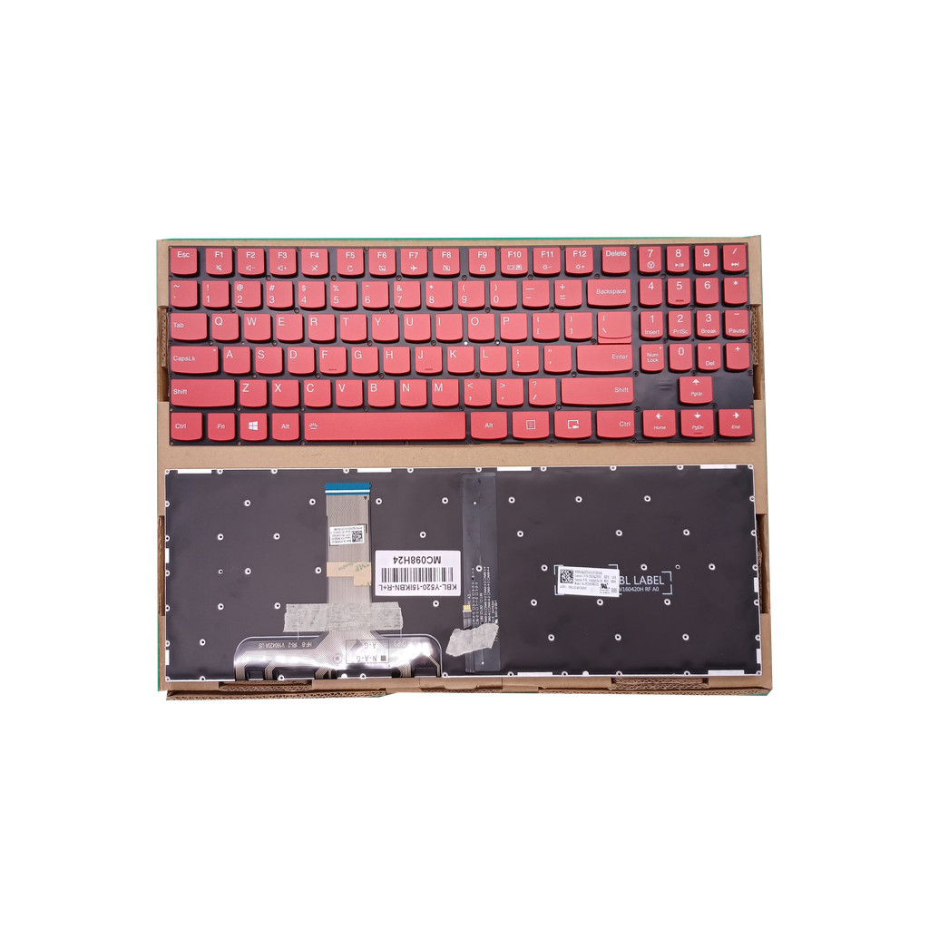Lenovo y520-15ikb y520-15ikbn คีย์บอร์ดเรืองแสงสีแดง