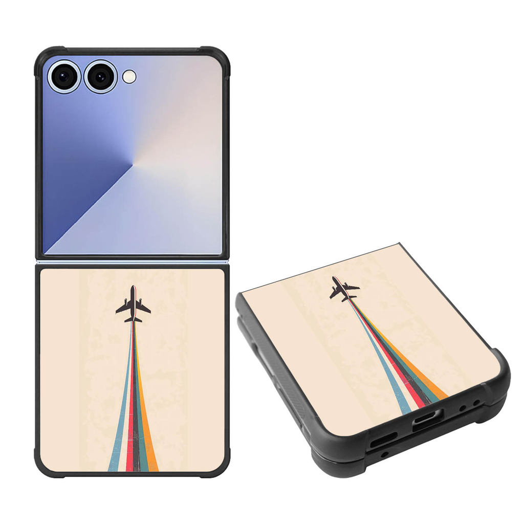 ปลอกเคส HP Hybrid Samsung Galaxy Z Flip 7 6 5 4 3 5G Retro Jet Lines
