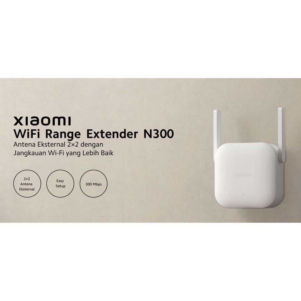- Xiaomi WiFi Range Amplify Extender 300Mbps - N300 -