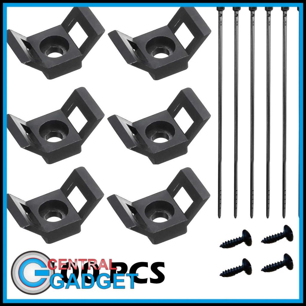 CG ZYCN Cable Ties Tie Mount Cord Organizer อานรูปร่าง 100 ชิ้น HC4M5