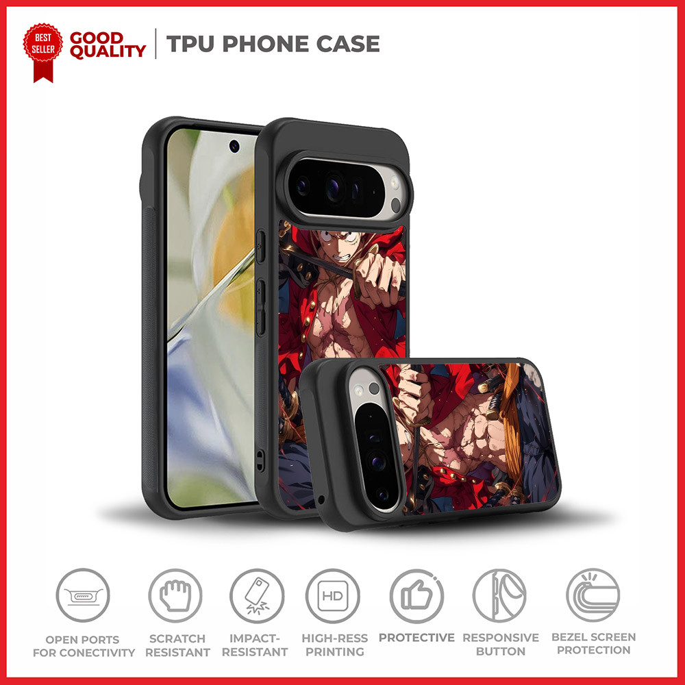 เคสปลอก Google Pixel 10 9 8 7 6 5 A Pro XL พับ Monkey D Luffy AH0531 Custom N6