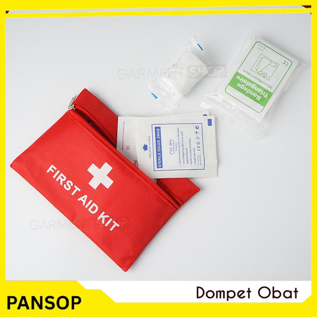 P3K FIRST AID KIT WALLET P3K MEDICINE TRAVEL POUCH กล่องเก็บของ - จัดส่งฟรีขนาดเล็ก