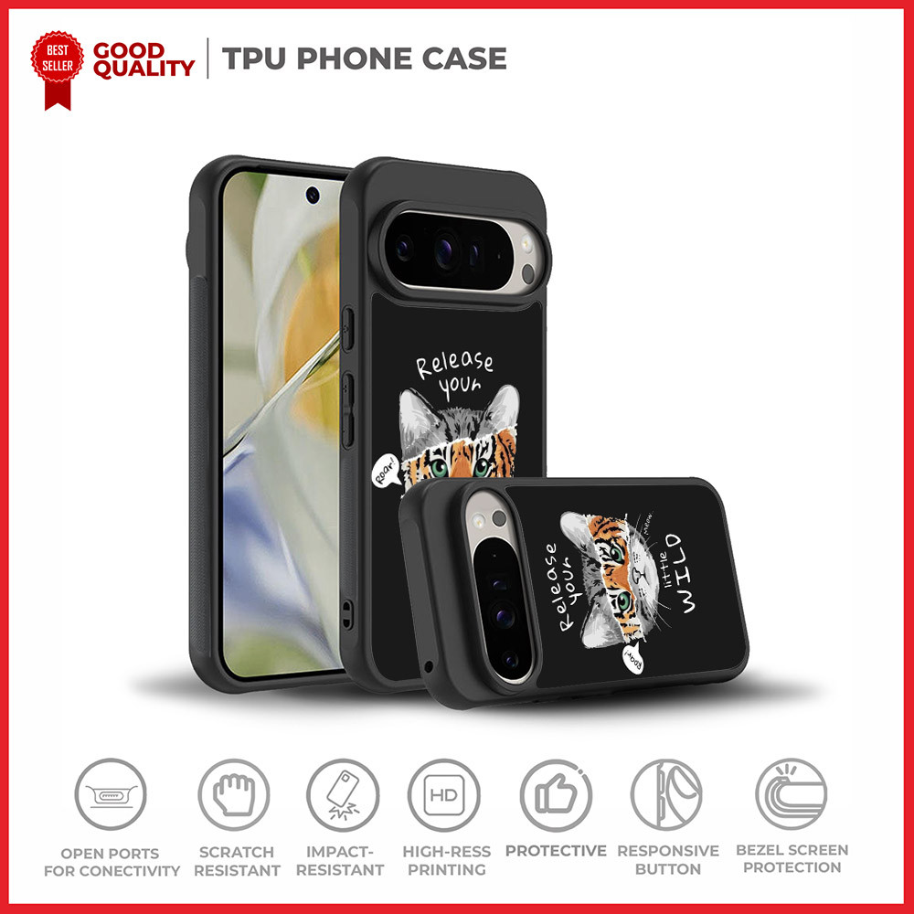 เคสปลอก Google Pixel 10 9 8 7 6 5 A Pro XL พับแมวป่าน้อย AH0449 Custom N5