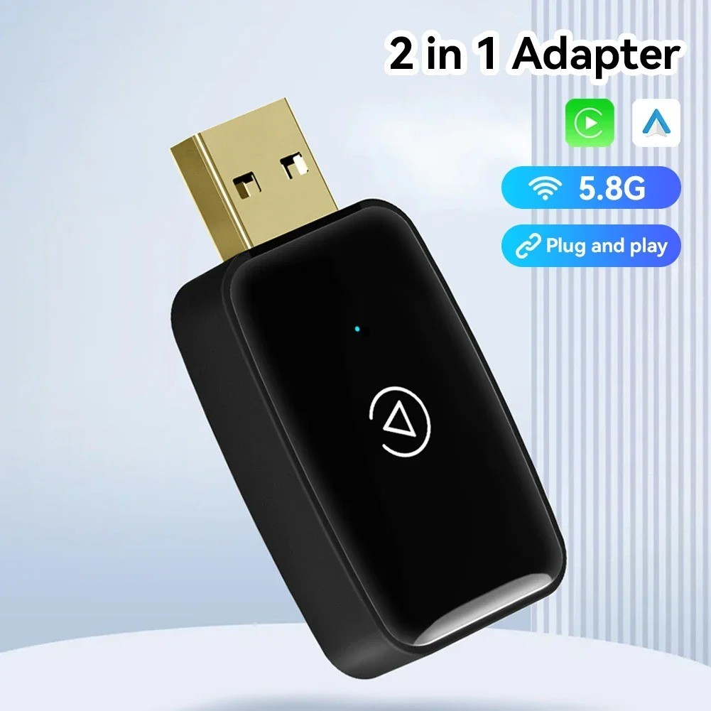 WEISHI อะแดปเตอร์ CarPlay ไร้สาย USB Dongle Android Auto Bluetooth 5.0 - PS-U2