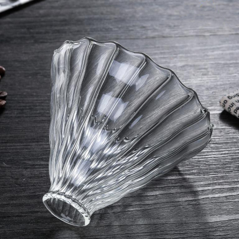 One Two Cups V60 Coffee Dripper Manual Coffee Brewing Glass Cup 1-2 Cups - VD-02