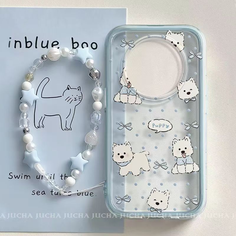 [Jbscasing95] เคส Dog Dot Bow Hp Oppo A6s A6 A6X A6T Pro 5G Reno 15F 15 Pro Max A3X A5 2025 A3 14F A