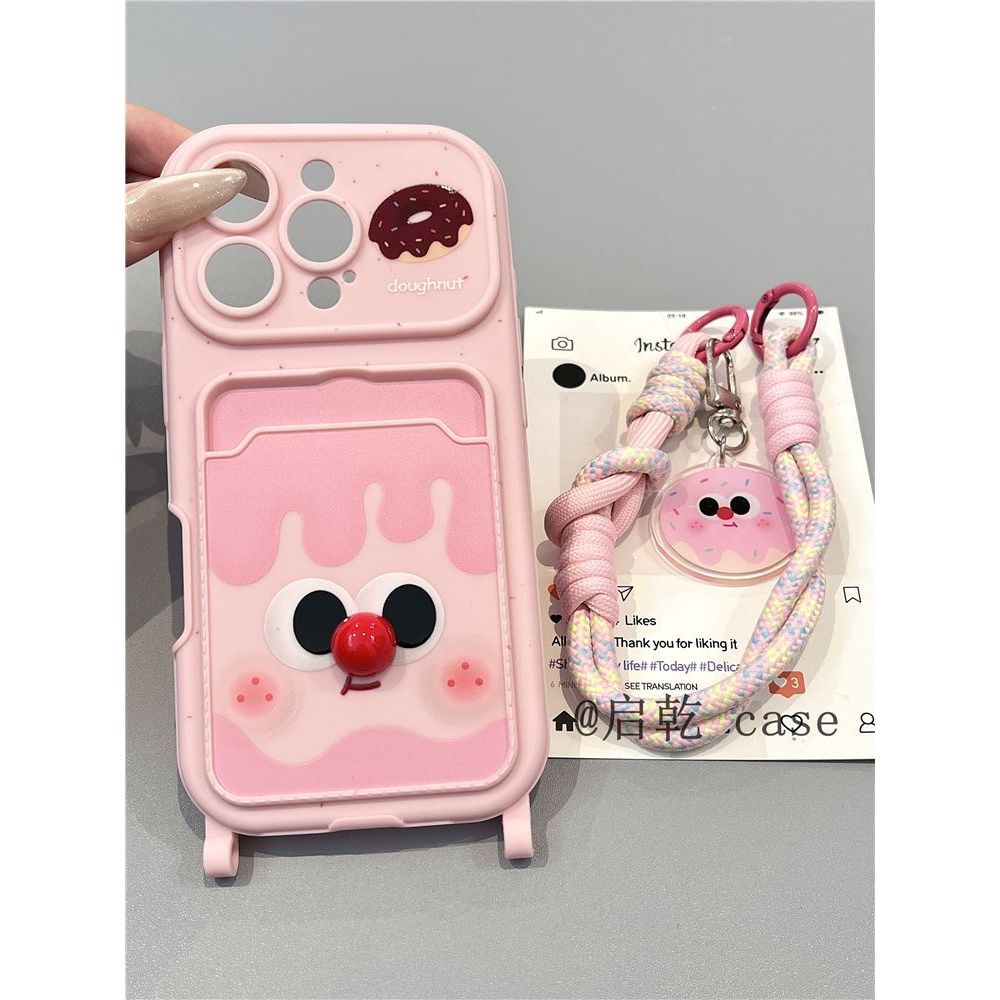 MERAH Red Donut Card Holder Guava Case Hp Iphone 17 Pro Max11 Pro Max 16 Pro Max 8 Plus 16 Pro Max 7