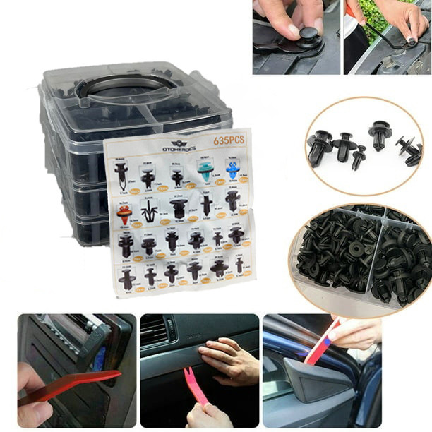 OOTOHEROES รถคลิปปุ่ม Bolt Rivet Trim Retainer คลิป 635 ชิ้น - YH63