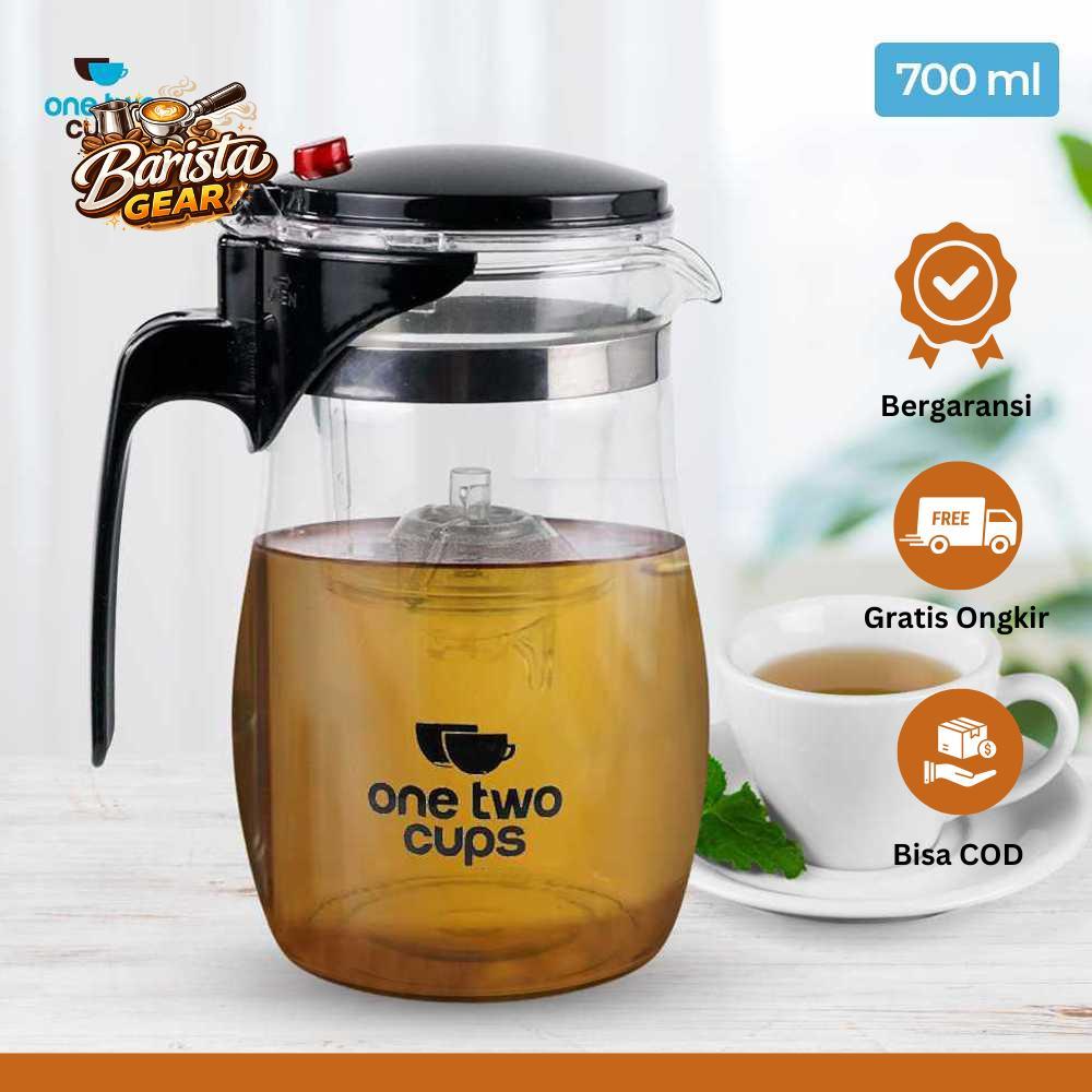 One Two Cups Borosilicate Tea Pot กาน้ําชากรองทนความร้อน 700ml - TP-757