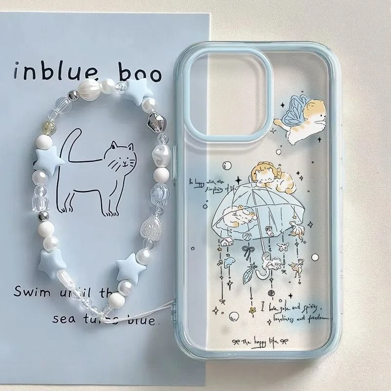 แมวน่ารัก Wind Chime กรณี Samsung A07 A16 A17 5G A36 A56 A37 A57 5G A35 A23 M12 A12 A11 A54 A52S A33