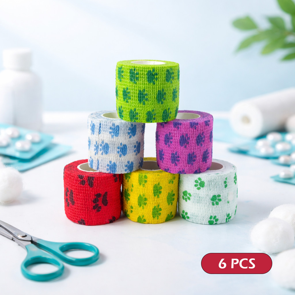 FMA Sport Cohesive Bandage Elastic Self Adhesive Tape 6 ชิ้น - FM-TW6