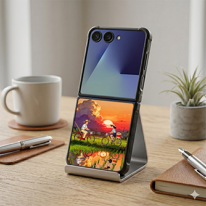 เคส เคส Samsung Z Flip 7 6 5 4 3 Anime Sunset Ride
