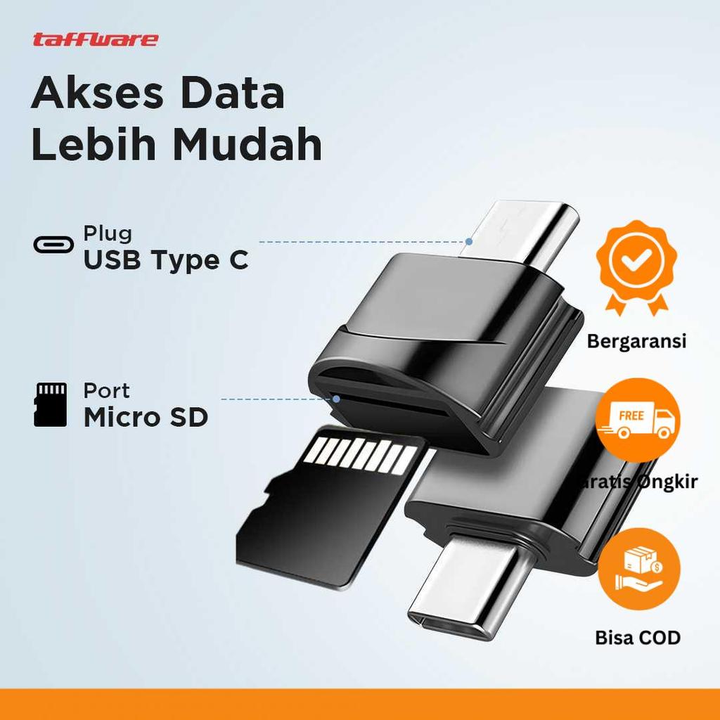 เครื่องอ่านการ์ด Taffiffware USB Type C OTG MicroSD - P31