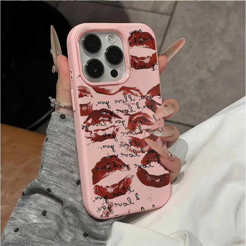 MERAH ลิปสติกข้าวเหนียวสีแดงปลอกสไตล์ Realme C85 Pro C71 Note 60X 70 C75X Case